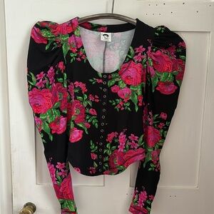Betsey Johnson vintage inspired 80’s snap up top.